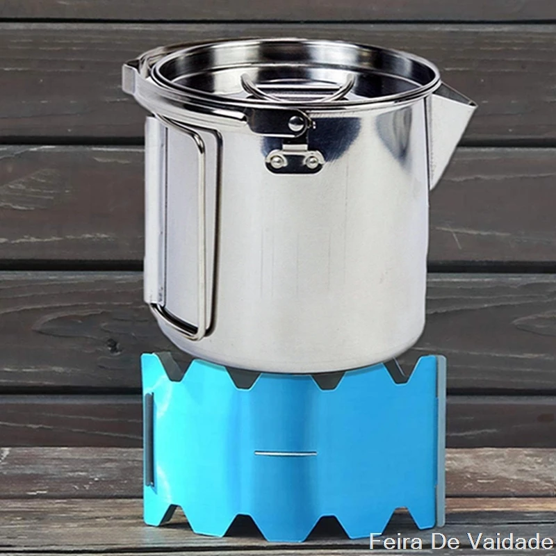 

Ultralight Portable 1.2L Outdoor Stainless Steel Kettle Cookware Coffee Tea Picnic Camping Pot for Outdoor Picnic