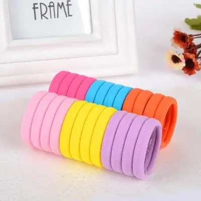 

24pcs/set Girls Solid Color Rubber Band Ponytail Holder Gum Headwear Elastic Hair Bands Korean Girl Hair Accessories Ornaments
