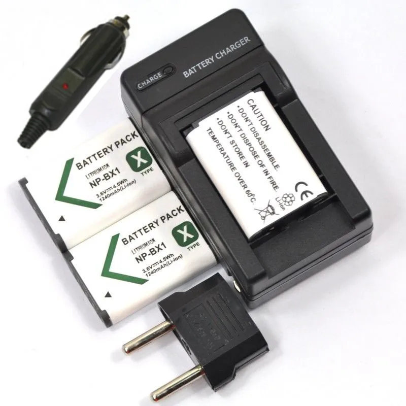 NP-BX1 NPBX1 BX1 аккумулятор+ зарядное устройство для sony Cyber-shot RX1, RX100, WX300, WX350, HX300, HX50V, HDR-AS50, AS200V, CX240, PJ275 X1000V - Цвет: Черный