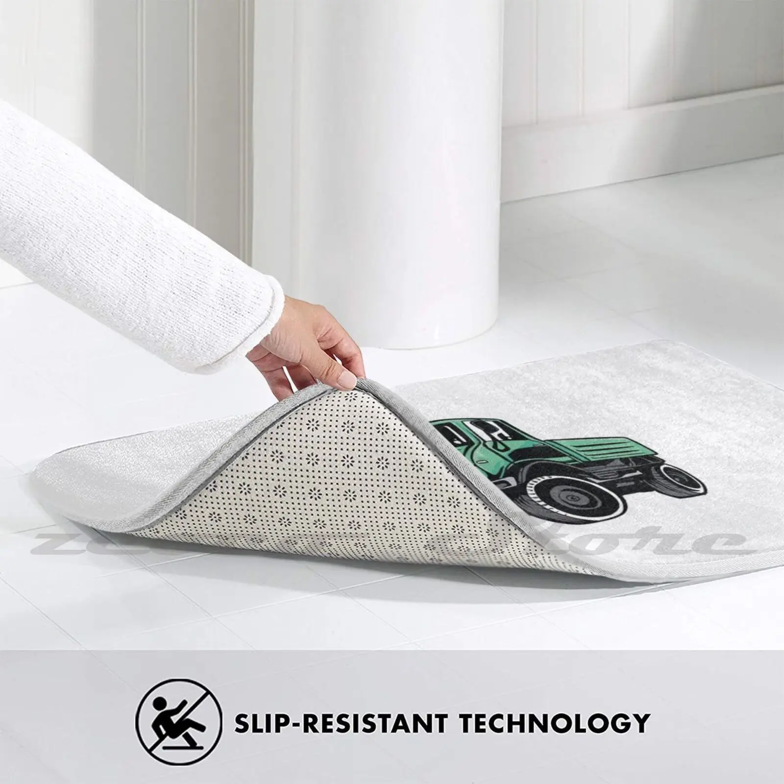 Мягкий Противоскользящий коврик для двери Green Unimog ковер поглощения воды Car Geek Truck