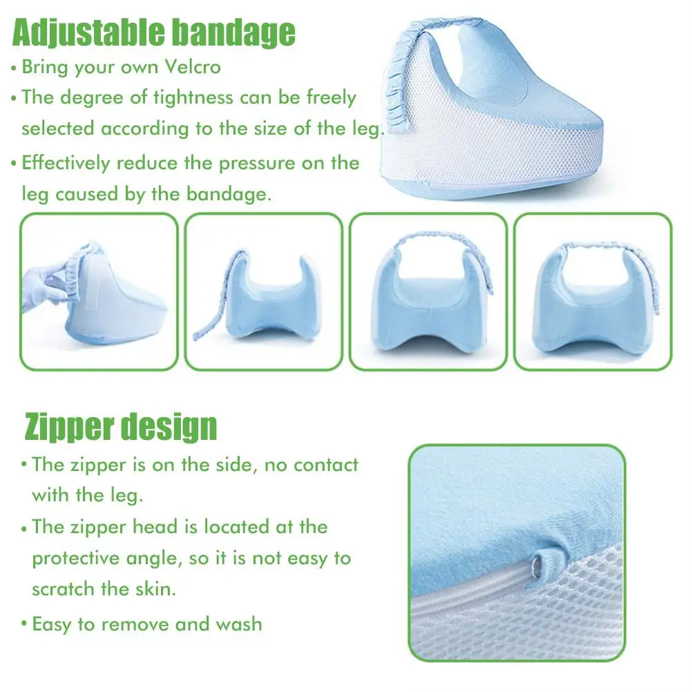 

Knee Pillow for Sleeping Unique C-Shaped Leg Pillow with Strap Memory Foam Leg Support for Sciatica Back Leg Hip