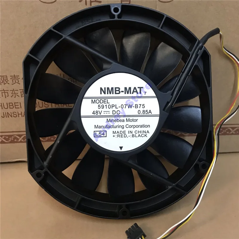 

Корпорация NMB, Япония 40W 48V 0.85A 17 см 4-проводной металлический каркас Вентилятор охлаждения 5910PL-07W-B75 воздушного нагнетателя