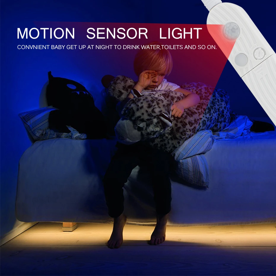 Светодиодная лента DC 5 В с датчиком движения и USB 1 м/2 м/3 м светодиодная