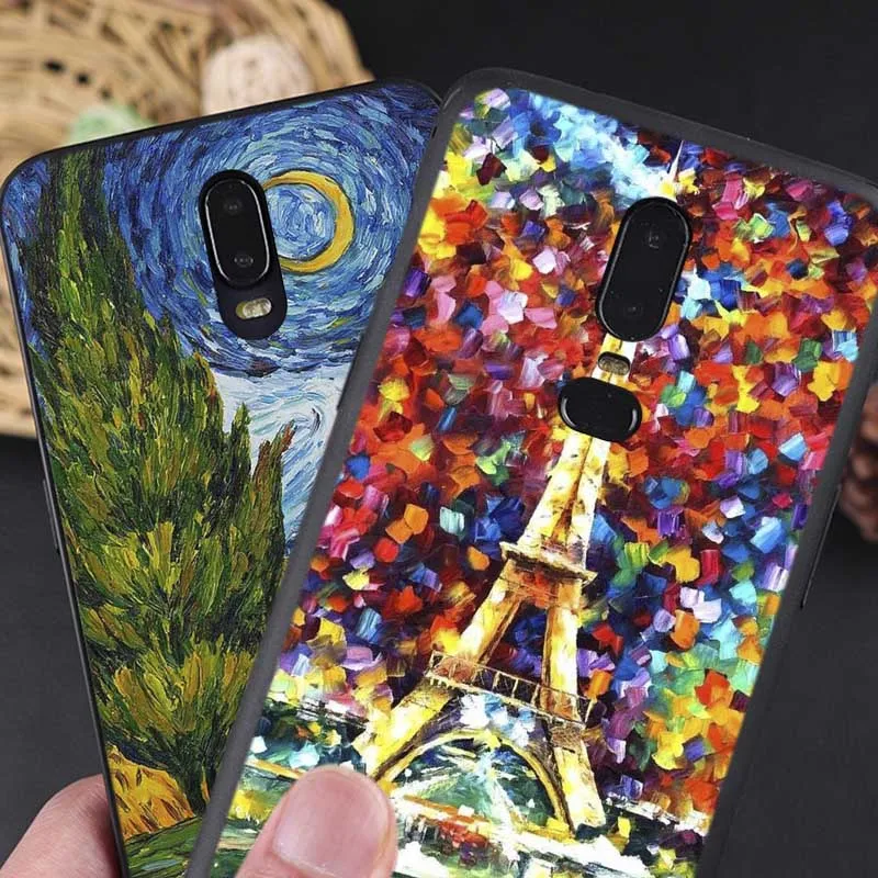 Чехол для телефона oneplus one plus 7 pro 7t 6 6t 5t Мягкий силиконовый чехол Van Gogh Art |