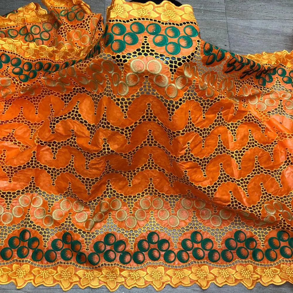 

French African Nigerian Lace Fabric 2020 High Quality Bazin Riche Getzner Net Embroidery Nigerian Punch Laces 5Yards/Lot