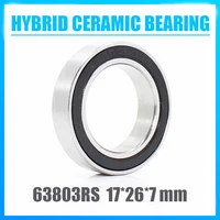 63803 hybrid ceramic bearing 17267 mm 1 pc double row sealed angular contact si3n4 ball bearings 3803 rs 3803 2rs
