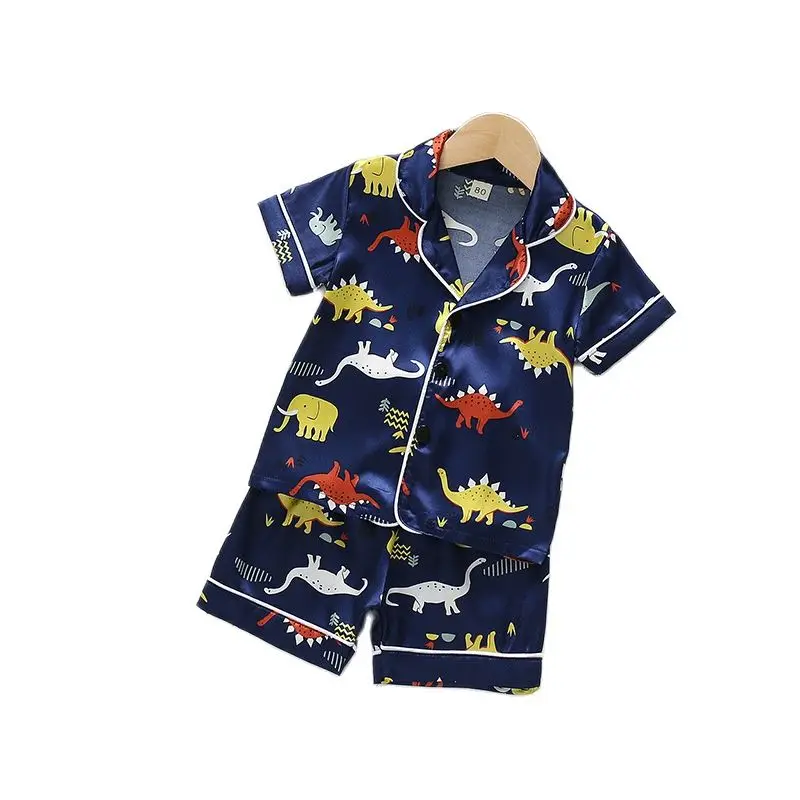 

Детские пижамы, Детская одежда для сна, Детская Пижама с рисунком, шелковая атласная одежда для сна, одежда для детей, комплект одежды