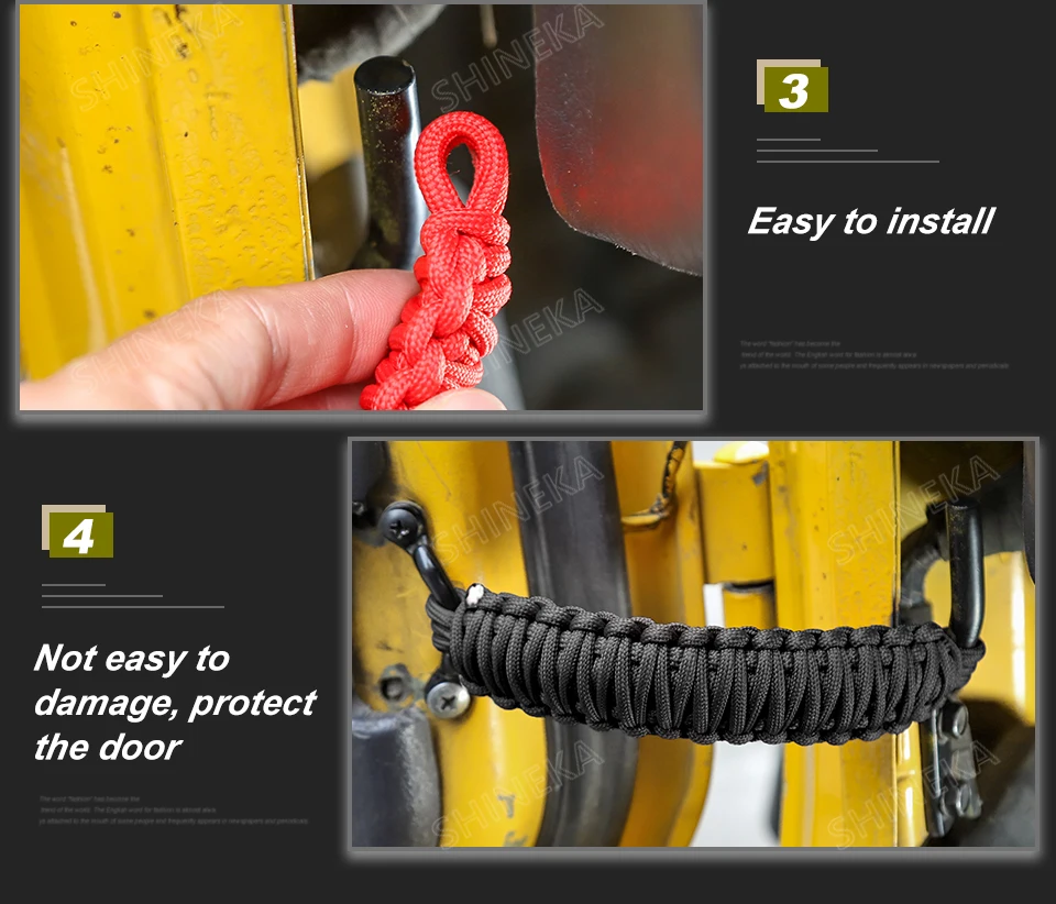 Натяжные ремни для Jeep Wrangler TJ 1997-2006 Передняя и задняя дверь Регулируемый ограничительный защитный ремень для Jeep Wrangler