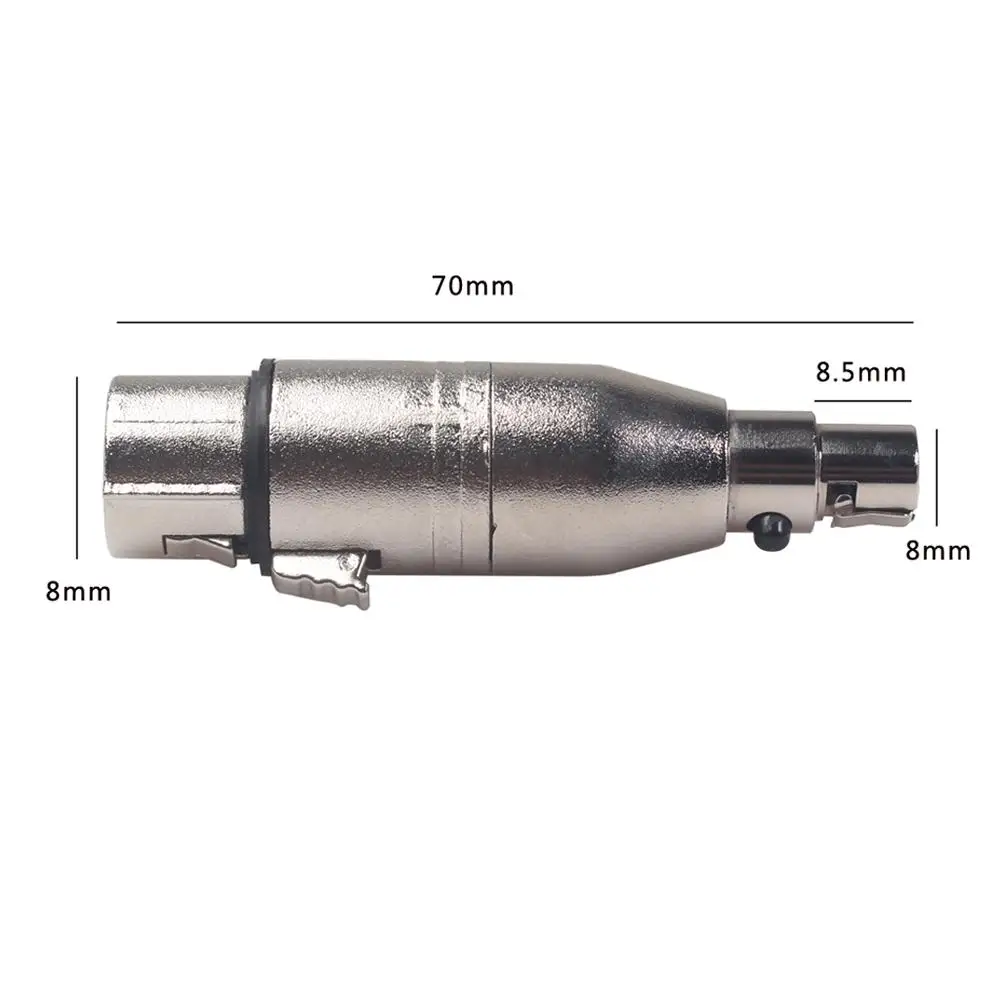 Мини адаптер XLR 3pin конвертер Мама мама с корпусом из цинкового сплава медным