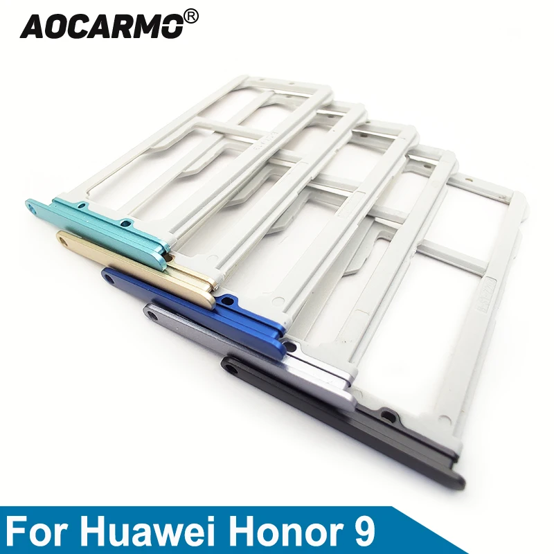 Aocarmo для Huawei Honor 9 STF AL00 SD MicroSD держатель Nano Sim Слот карты|Лотки SIM- и карт памяти| |