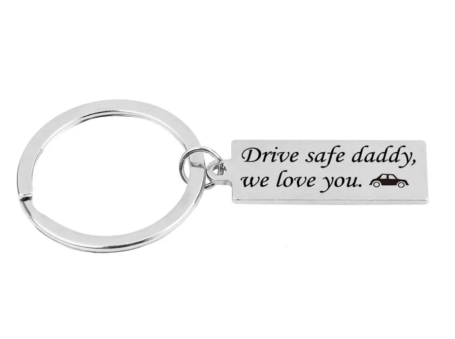 I-Remiel новый брелок для ключей сделай сам безопасность &quotDrive Safe Daddy We Love You&quot