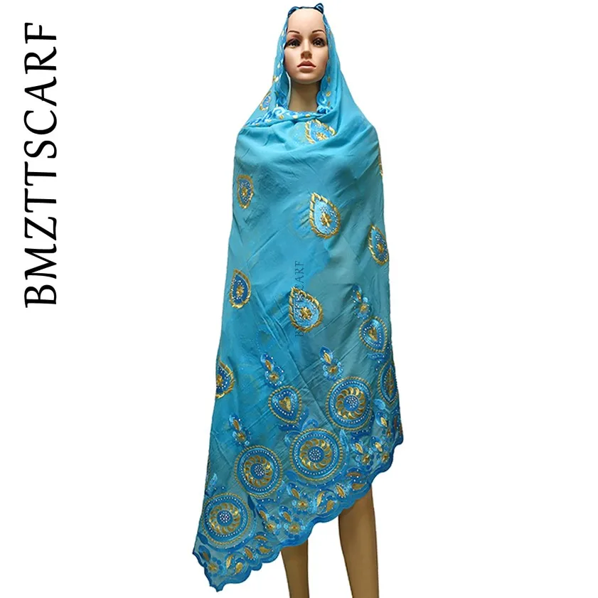 Новая африканская Женская шаль мусульманская вышивка круглый дизайн большой