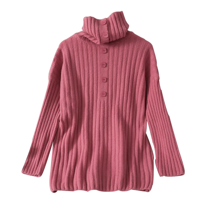 

single-breasted vertical stripes knit female 2020 new long sleeve of cultivate morality show thin pullovers joker