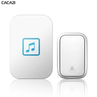 cacazi self powered waterproof wireless doorbell home call ring bell no battery required button us euk uk au plug 150m remote