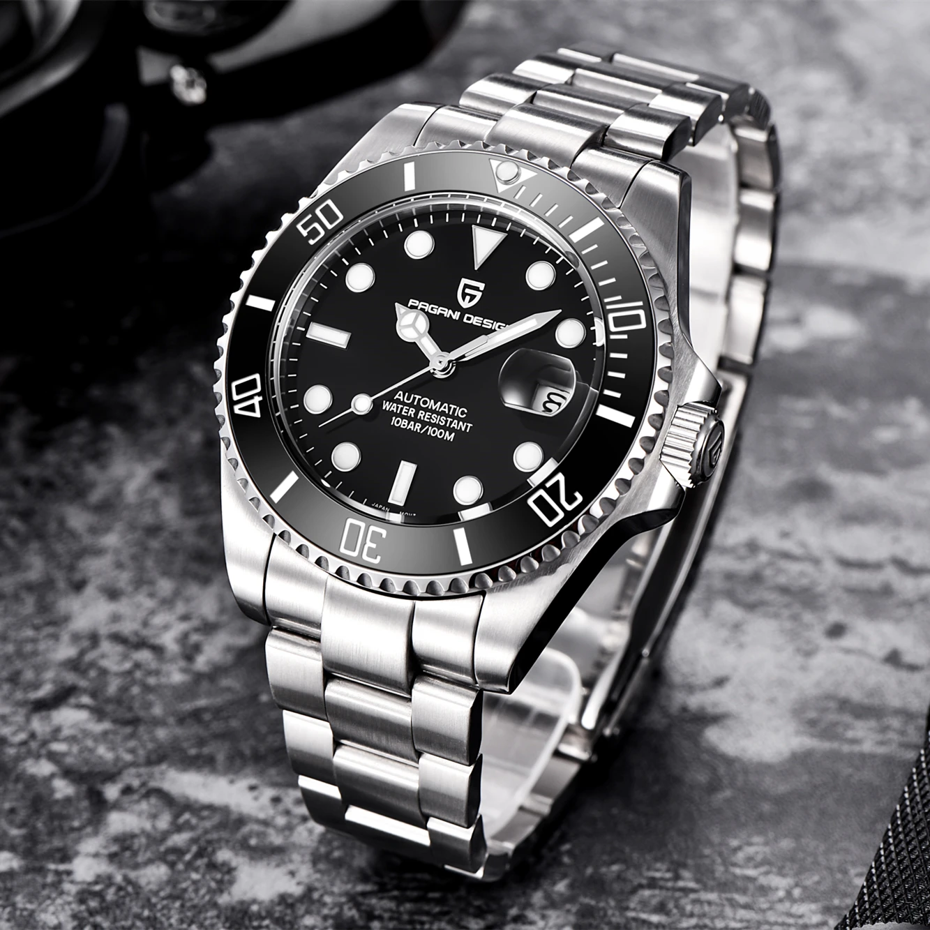 

2021 New Men's Watch Luxury Stainless Steel Automatic Mechanical Watch Military Business Waterproof Sports Clock