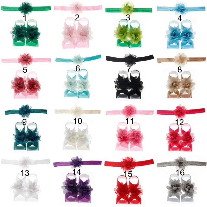 1 пара эластичная шифоновая повязка на голову с цветами | Мать и ребенок