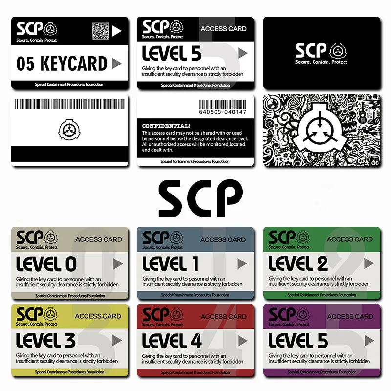 Наклейки для карт SCP специальные процедуры удержания основы Логотип Косплей карточная карта доступа