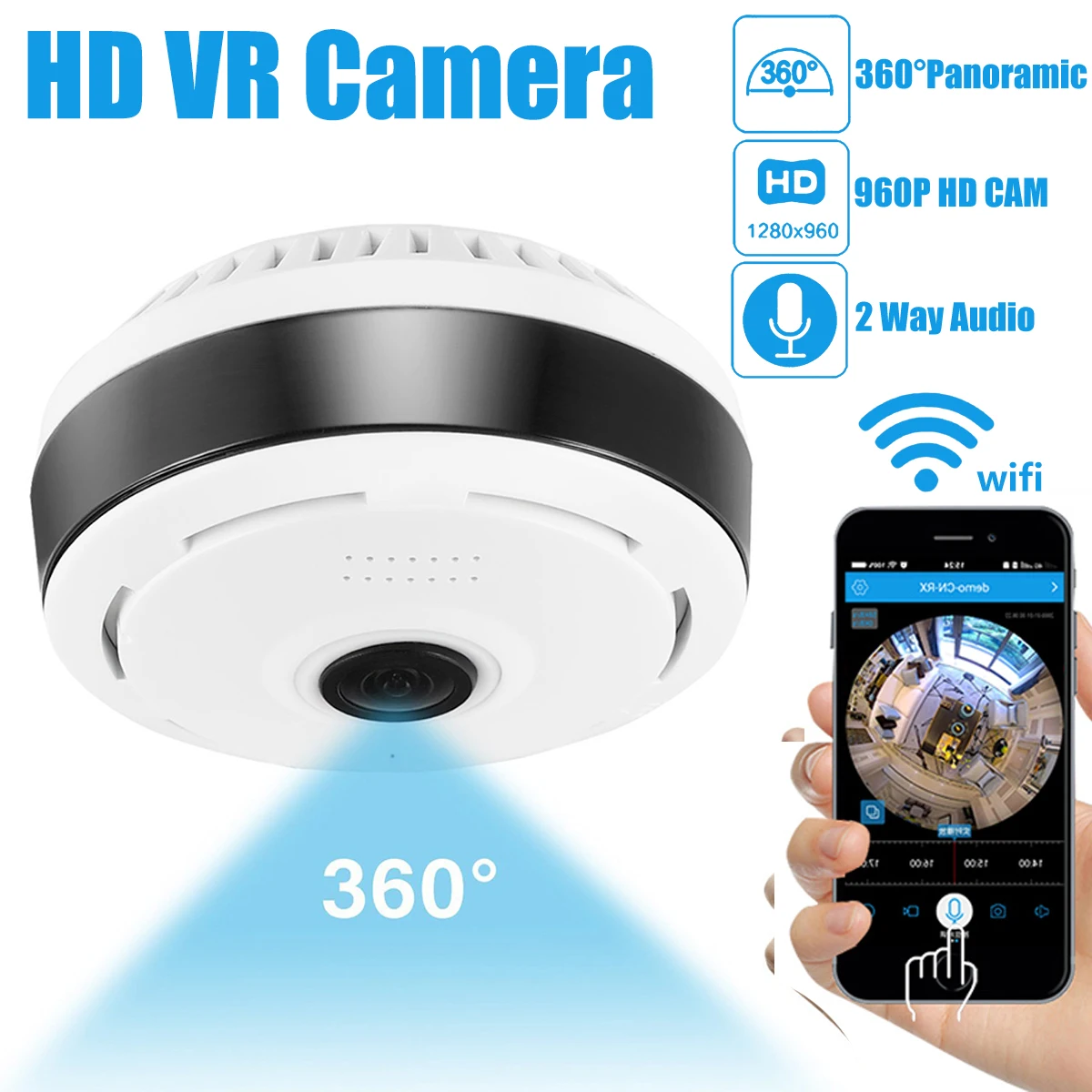 

360EYES 960P IP Camera 360 Degree Indoor Security Surveillance Camera CCTV Camera IR Night Vision Surveillance Camera for Home