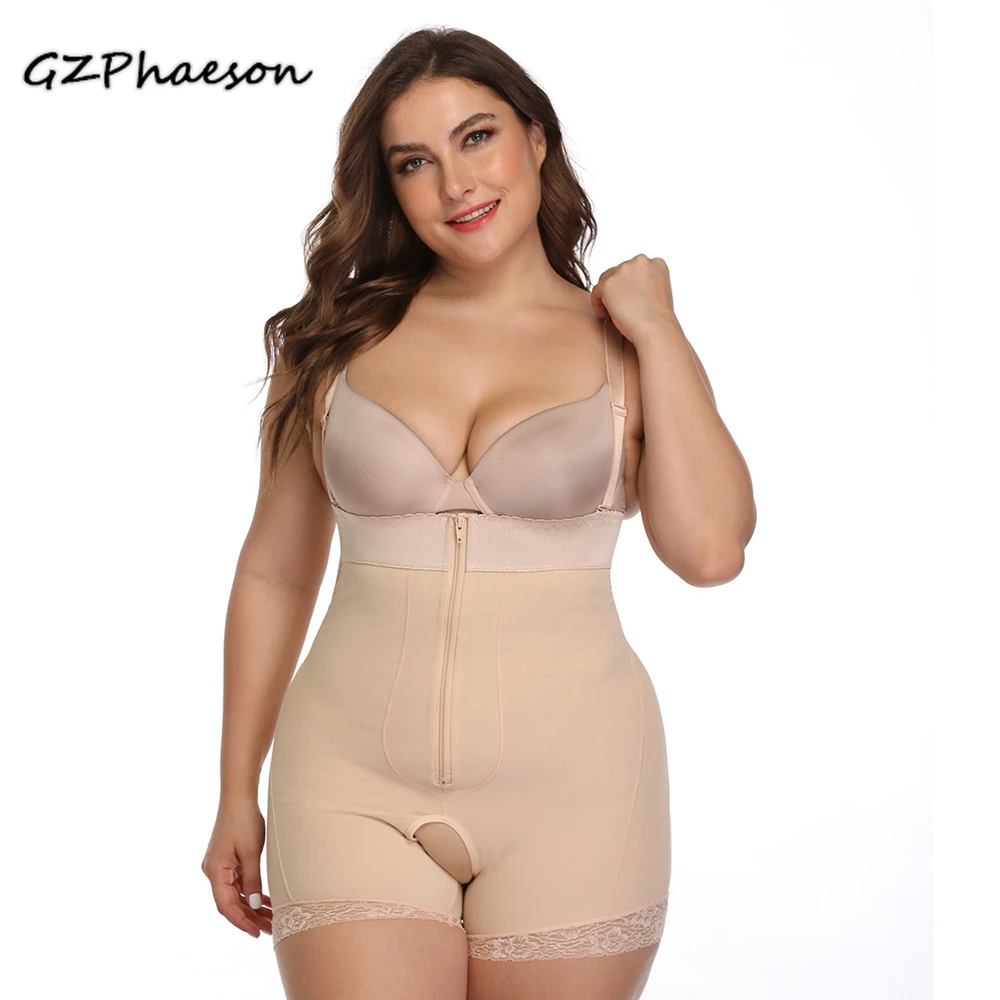 Women Waist Trainer Body Shaper Slimming Shapewear Plus Size High Tummy Control Bodysuit Modeling Strap Tight Underwear | Женская одежда