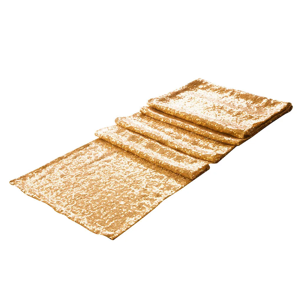 1 шт. Золотая прямоугольная скатерть с блестками домашний стол бегун Сияющие