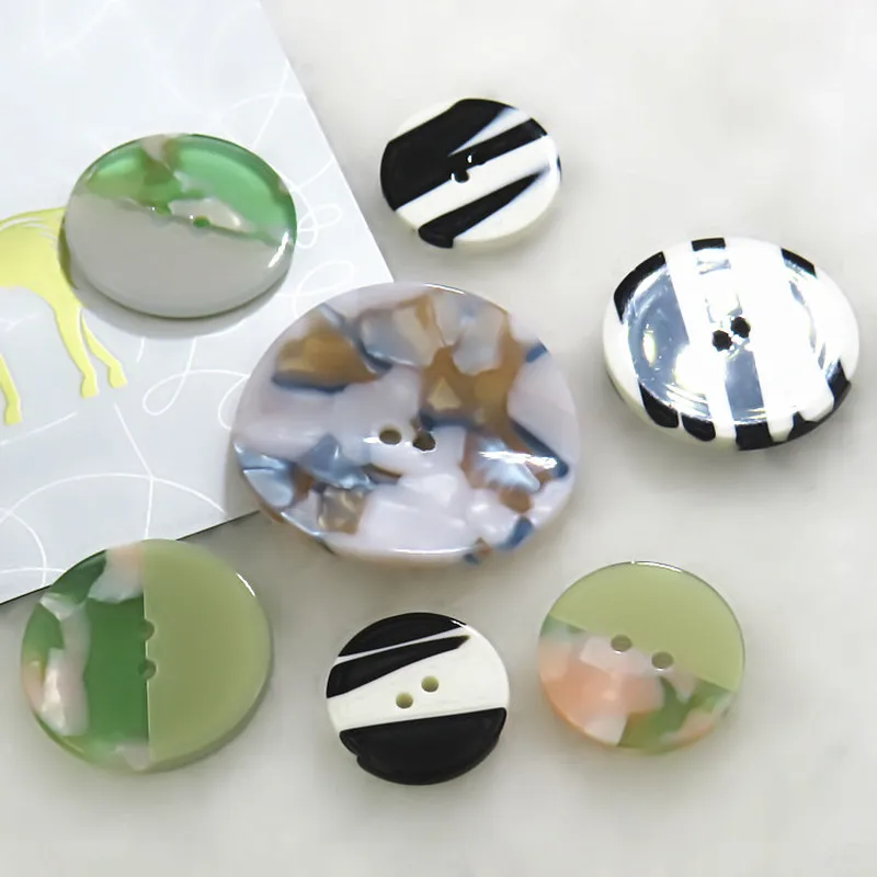 Модные пуговицы для шитья уксусной кислоты полимерные нестандартные/круглые