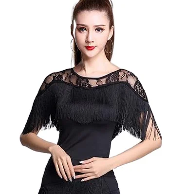 Шикарные Модные женские топы с длинным рукавом и кисточками пикантные красные