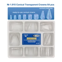 64pcsbox dental conical transparent crowns child deciduous anterior teeth adult posterior crowns and crown top bm dentist tools