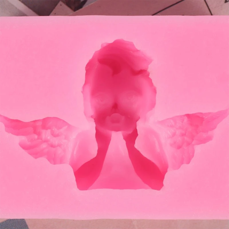 

Silicone Mold,3D Silicone Fondant Mold Chocolate Polymer Clay Cupcake Topper Birthday Party Cake Decoration ,The Angel