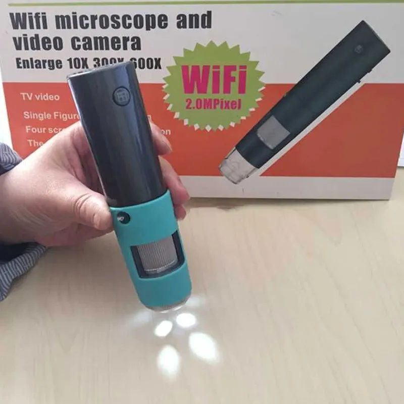 2MP светодиодный портативный WiFi беспроводной цифровой микроскоп 600X Wifi с четким