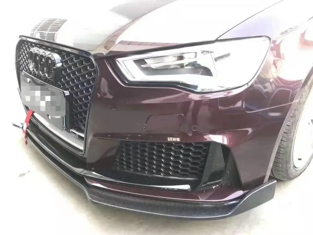 Карбоновый передний бампер спойлер автомобильный диффузор Подходит для AUDI A3 S3 RS3