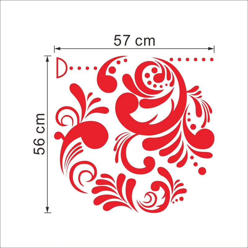 Цветочный венок настенные наклейки для магазина офисное украшение дома сделай