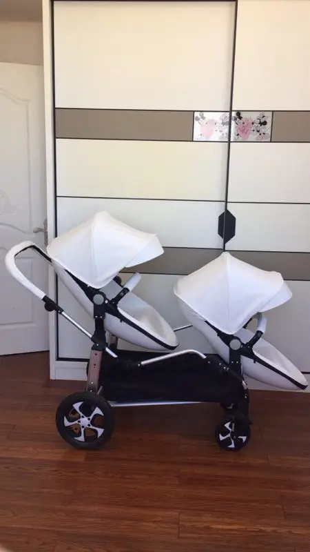 hot mom lightweight twin high landscape two child baby trolley can be reclined before and after folding. | Мать и ребенок