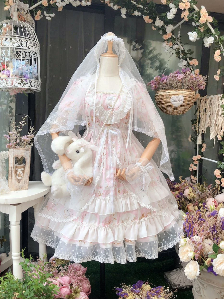 Женский Свадебный комплект в стиле лолита Sky: платье с рукавом до локтя + повязка