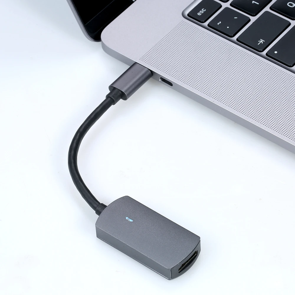 

Type-C Male to HD Female Converting Cable Type-C to 4K@30Hz HD Adapter Screen Mirroring Cable Video Adapter Cable Grey 9cm