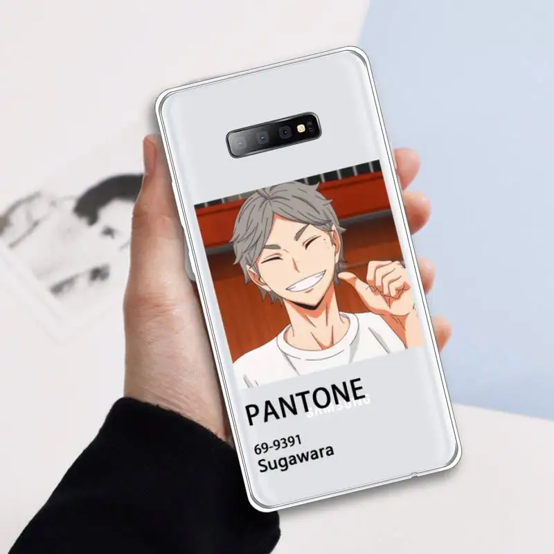 

karasuno haikyuu volleyball team pantone Phone Case Transparent For Samsung Galaxy A 71 21s S note 8 9 10 plus 20 ultra