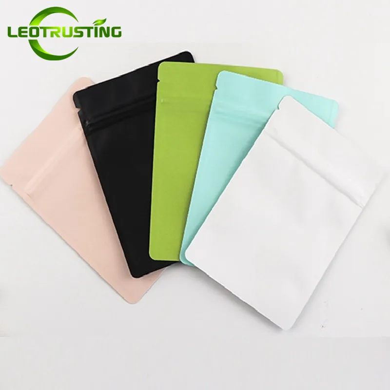 Матовая черный белый цвет Алюминий Фольга повторно закрывающейся молнией мешок