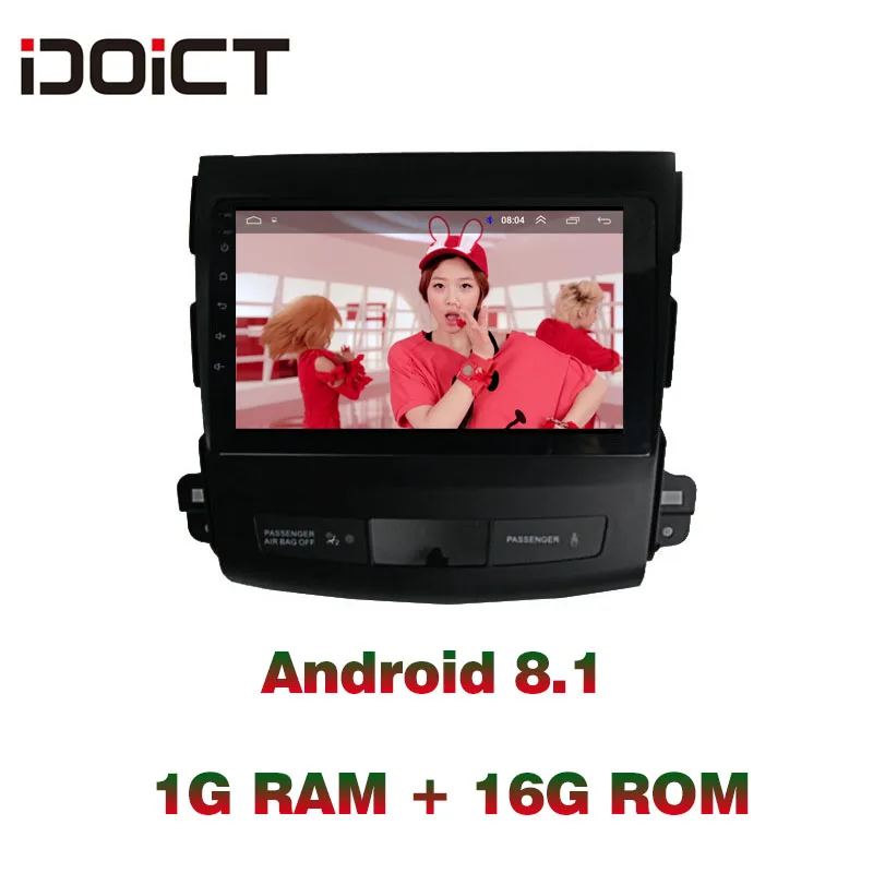 Автомобильный DVD-плеер IDOICT Android 8 1 с GPS-навигацией мультимедийный плеер для Mitsubishi