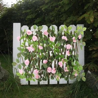 visual effect wide application beautiful retractable fake flower fence for gifts