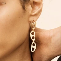 soda can tab dangling earrings for women stainless steel gold drop earrings 2021 minimalism tarnish free jewelry popular items