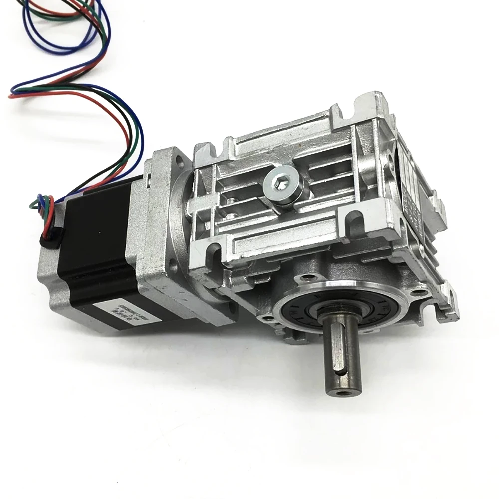 Соотношение 20:1 червячная коробка передач RV030 редуктор скорости 14 мм выход Nema23 шаговый двигатель 3A 56 1.2нм 90