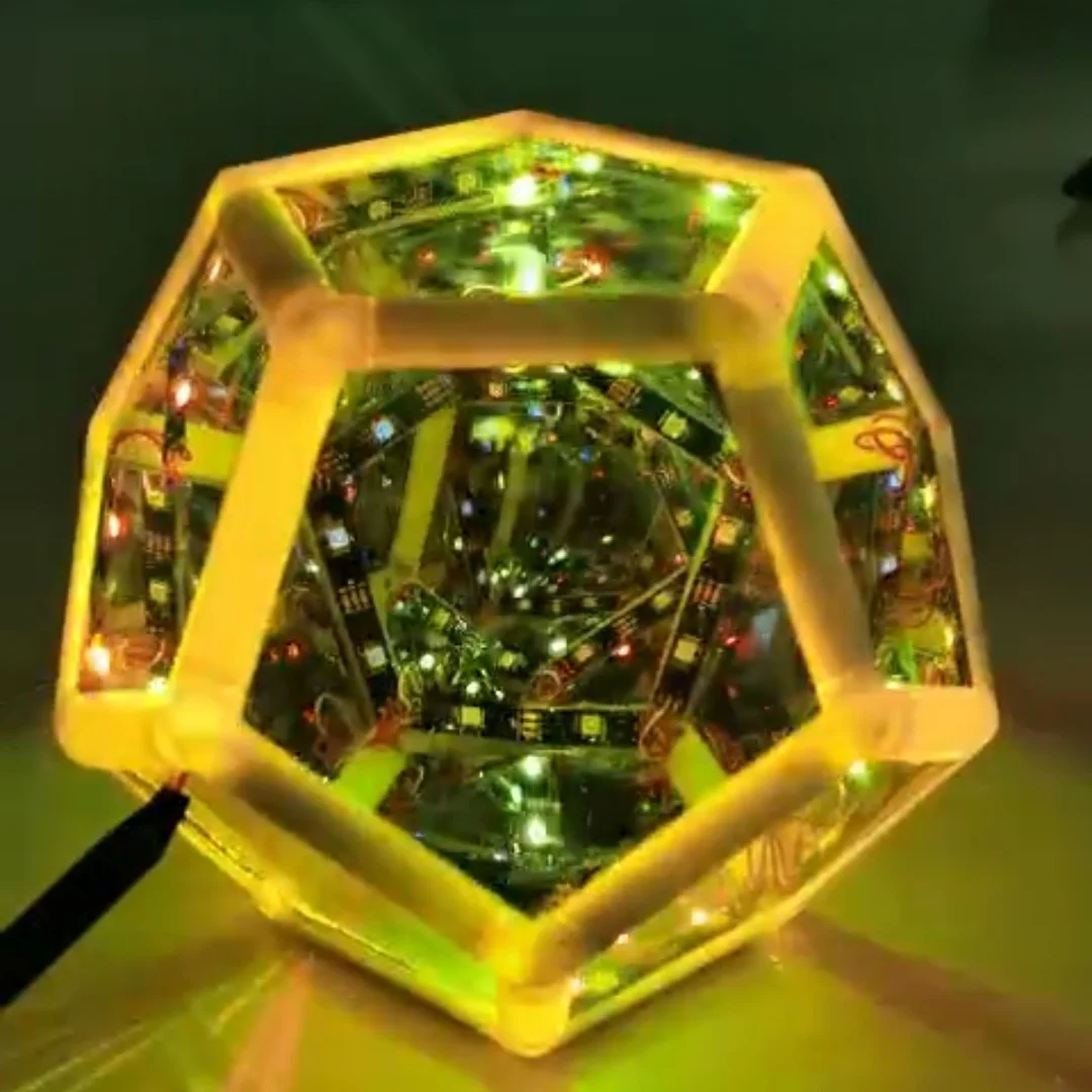 Ловушка Orb DIY LED Infinity Dodecahedron Рождество Хэллоуин украшение Mirror креативные крутые