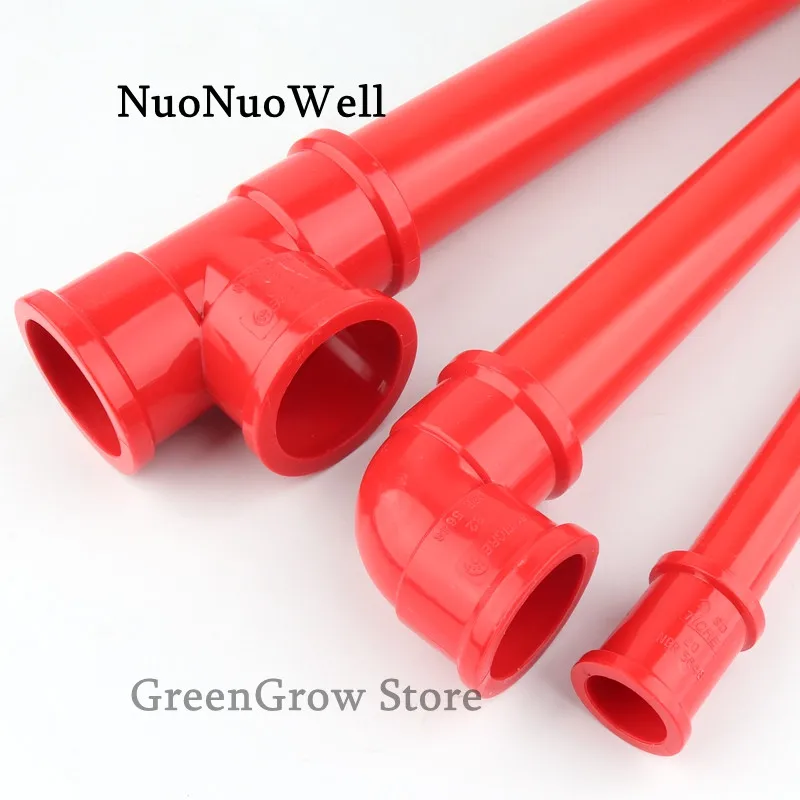 10 шт. утолщенные красные тройники из ПВХ соединители для аквариума трубы НПВХ