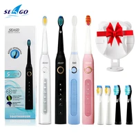 seago sg 507 electric sonic toothbrush 5 modes teeth whitening smart timer usb rechargeable waterproof gift tooth brush holder