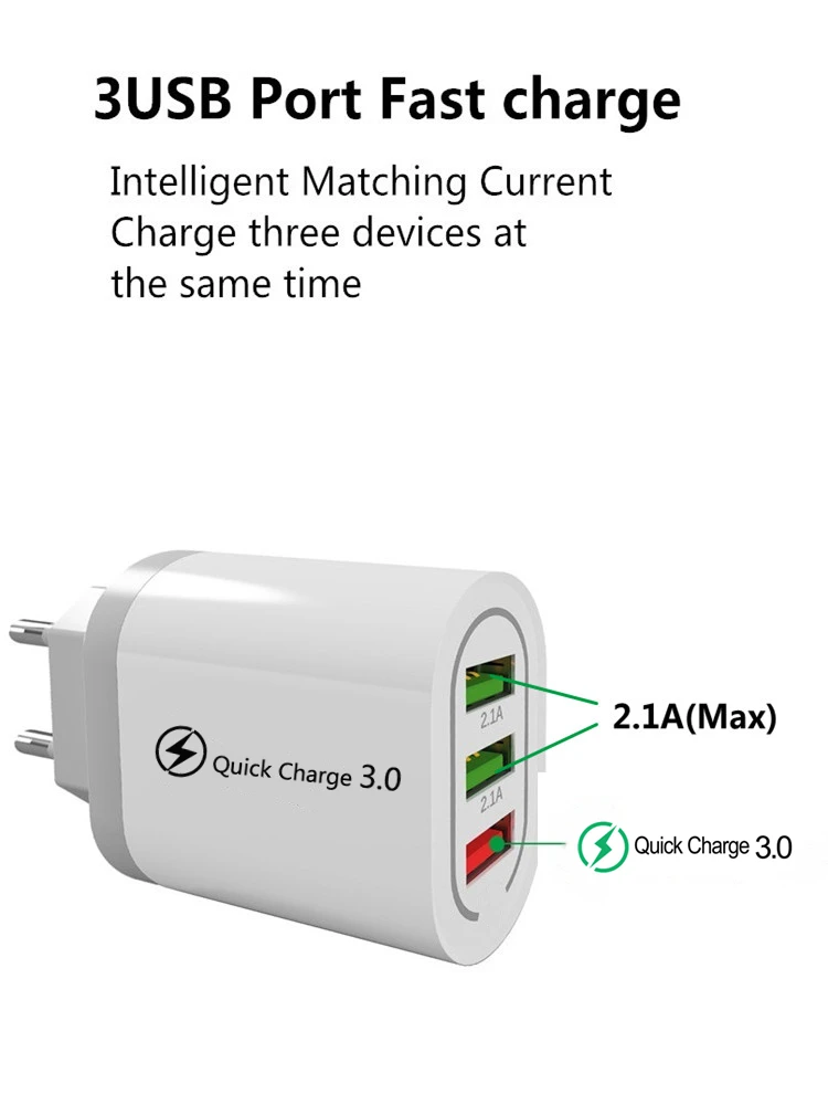 Quick Charge 3,0 USB зарядное устройство для huawei mate 30 Быстрая Зарядка адаптер для iPhone11 samsung S9 Xiaomi QC2.0 зарядное устройство для мобильного телефона