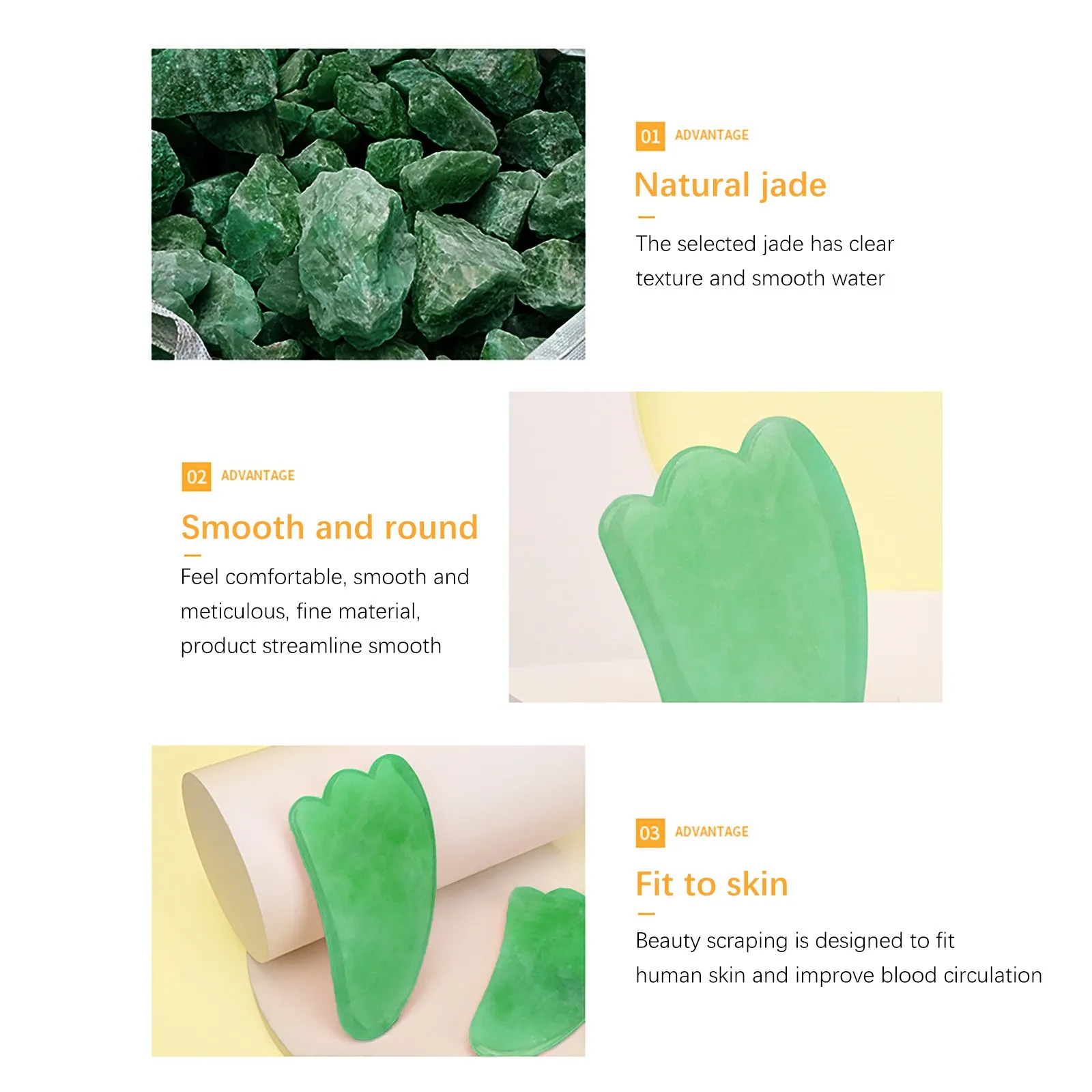 

HAICAR Beauty Tools scraping plate Crystal Natural Sheep Horn Powder Crystal Scraping Face Neck Body Scraping Board Massage tool