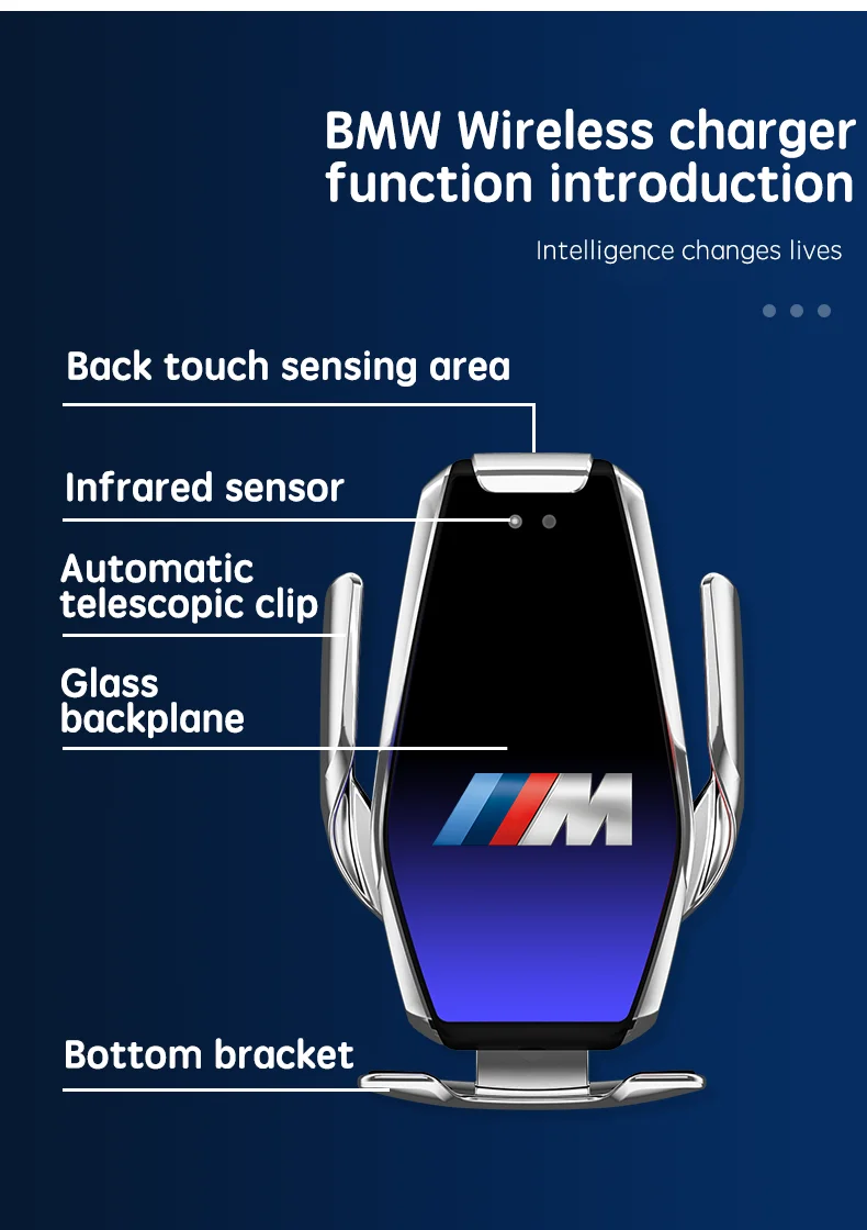 

Automatic Sensor Car Phone Holder Qi Wireless Charger 10W For BMW 1 2 3 4 5 7 X1 X2 X3 X4 X5 X7 Series