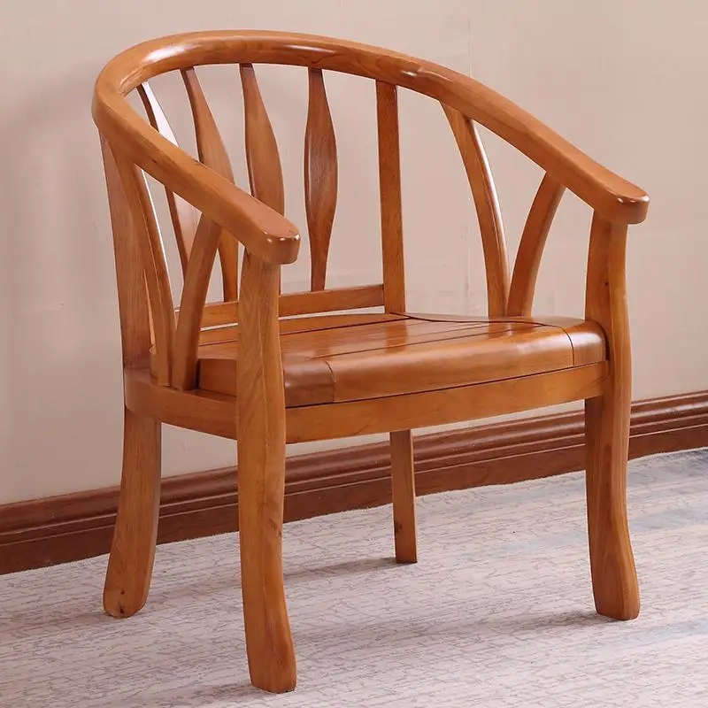 Стул из массива дерева со спинкой современный китайский стиль одинарный стул для