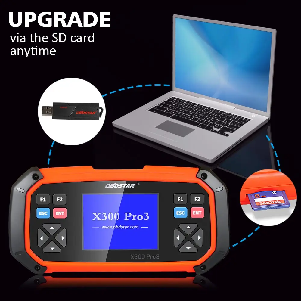 OBDSTAR X300 PRO3 Key Master полная версия с иммобилайзером/регулировкой одометра/EEPROM/PIC/OBDII PRO