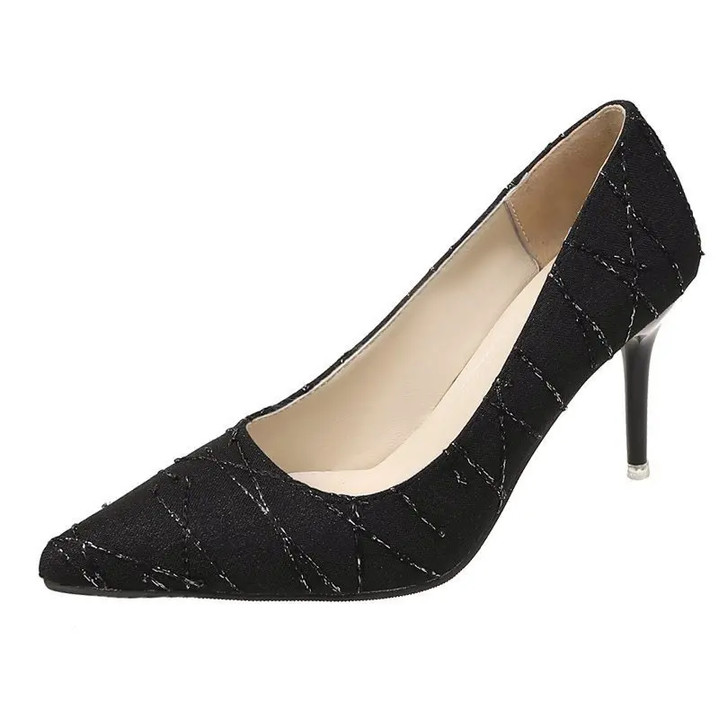 

2021 Platform Heels Shallow Mouth Lace-Up Fine Heeled Shoes Branded Pumps Sexy Sandals Footwear Slip On Latest Pointed Wedge Gol