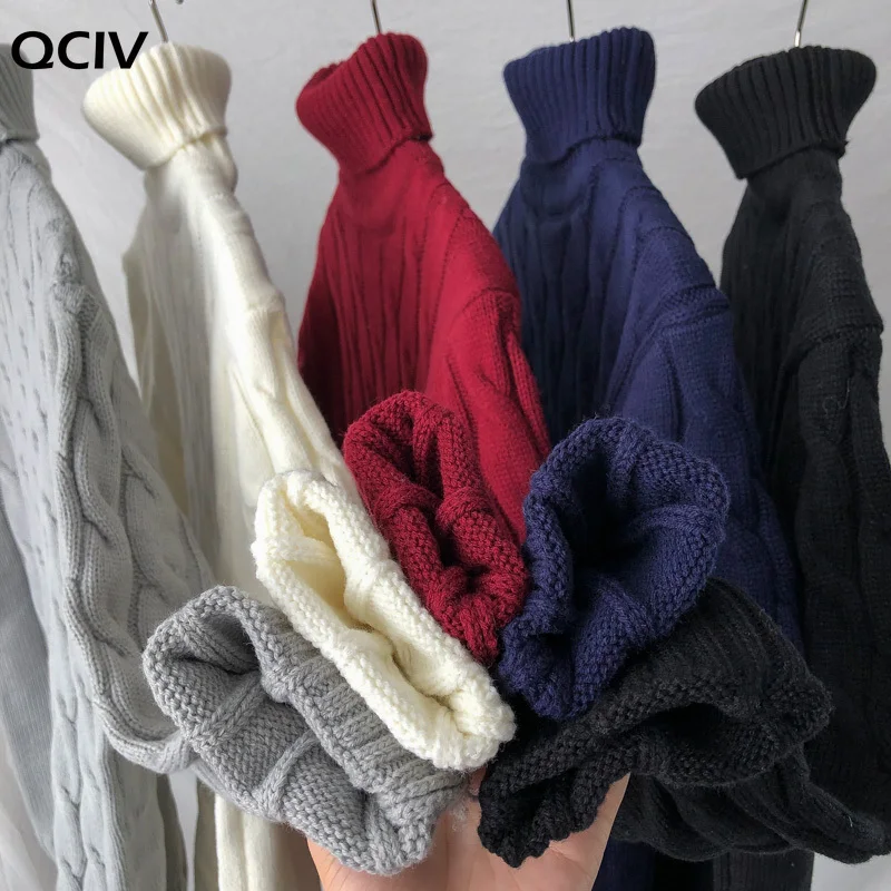 

Christmas Sweater Men Clothes Winter Men'S Sweater New Spring Men'S Turtleneck Solid Color Casual Sweater Men's Slim Fit Brand